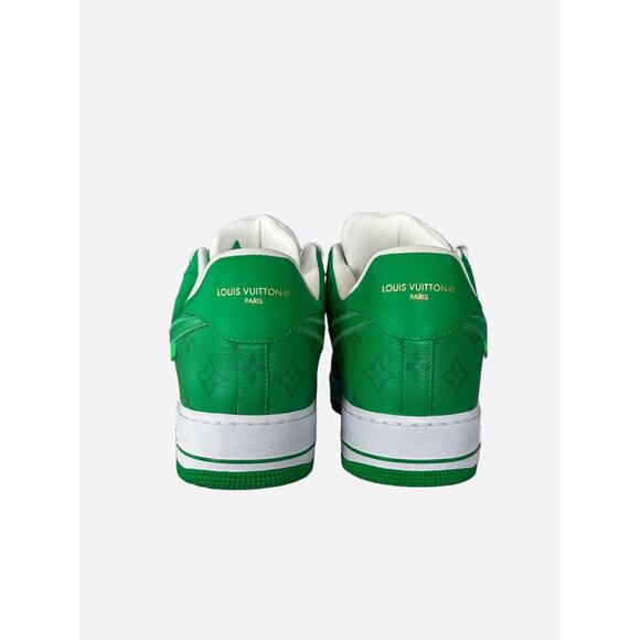 Louis Vuitton Nike Green & White Monogram Air Force 1 - Picture 4 of 9
